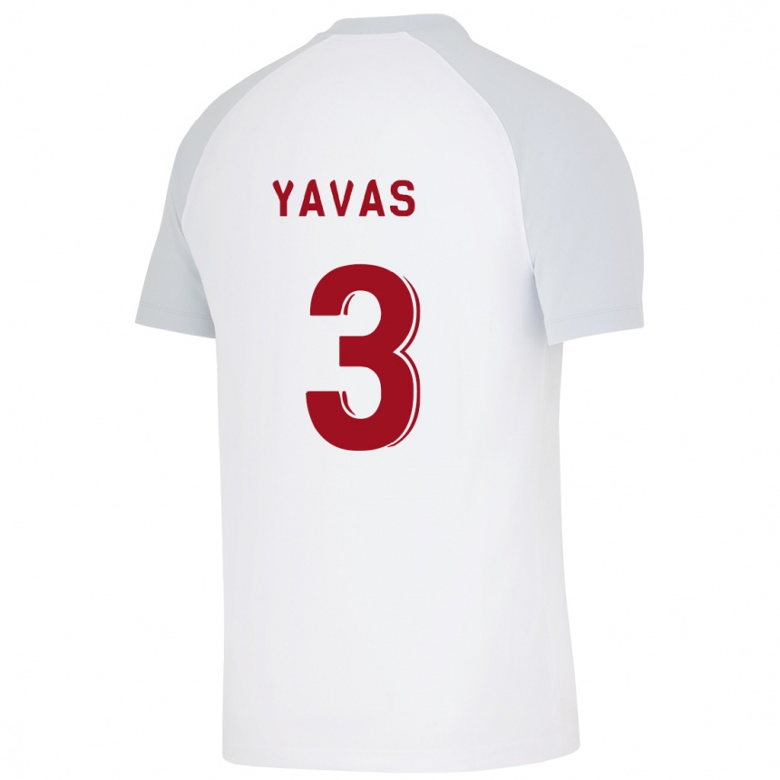 Niño Fútbol Camiseta Arda Yavas #3 Blanco 2ª Equipación 2023/24 México