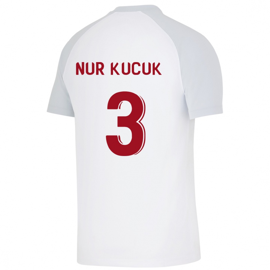 Niño Fútbol Camiseta Rabia Nur Küçük #3 Blanco 2ª Equipación 2023/24 México