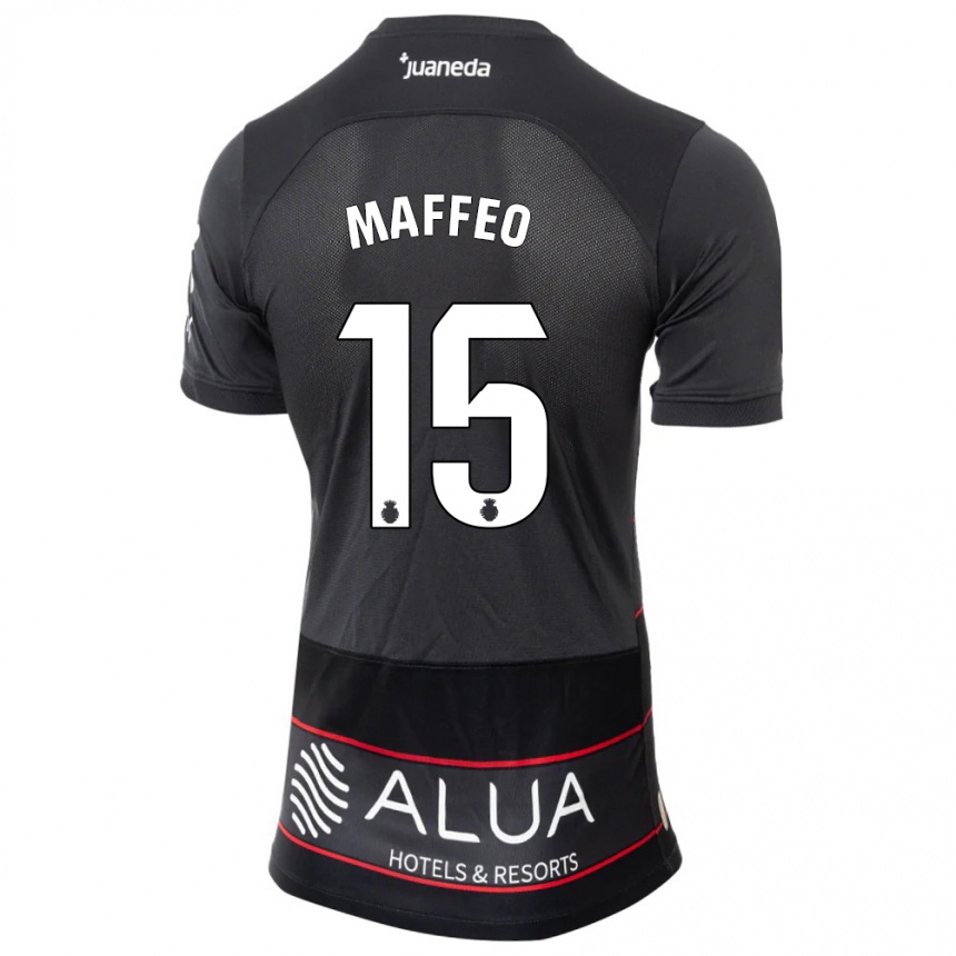 Niño Fútbol Camiseta Pablo Maffeo #15 Negro 2ª Equipación 2023/24 México