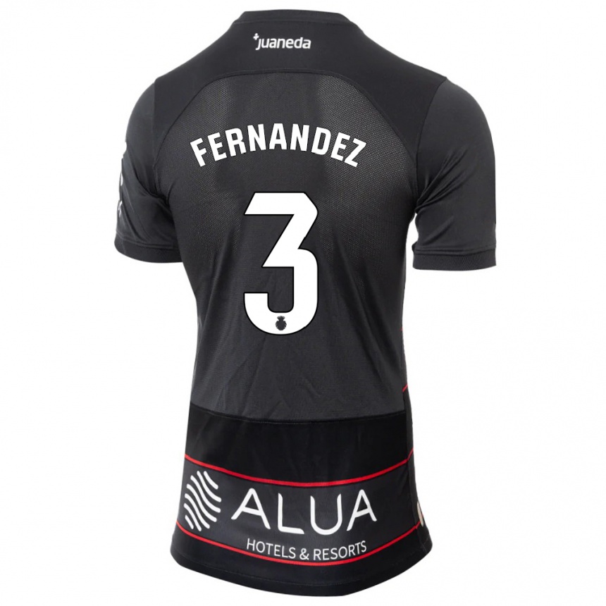 Niño Fútbol Camiseta Marcos Fernández #3 Negro 2ª Equipación 2023/24 México