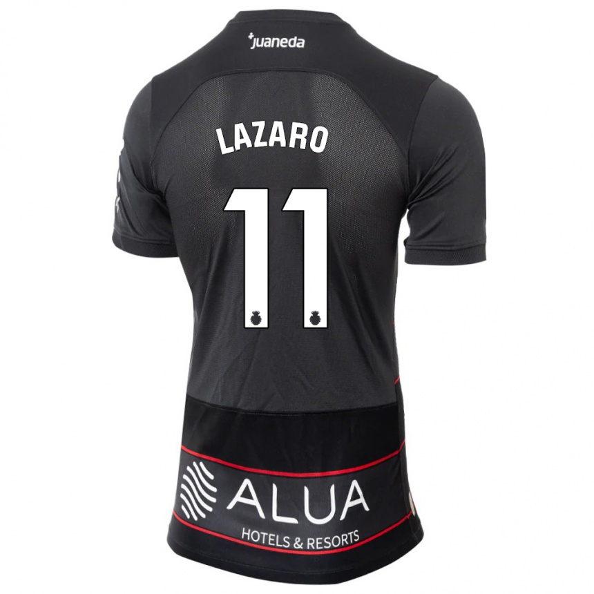 Niño Fútbol Camiseta Victor Lázaro #11 Negro 2ª Equipación 2023/24 México