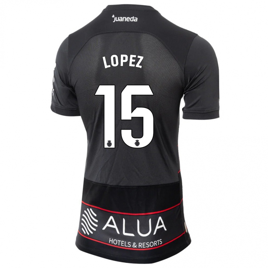Niño Fútbol Camiseta Marc López #15 Negro 2ª Equipación 2023/24 México