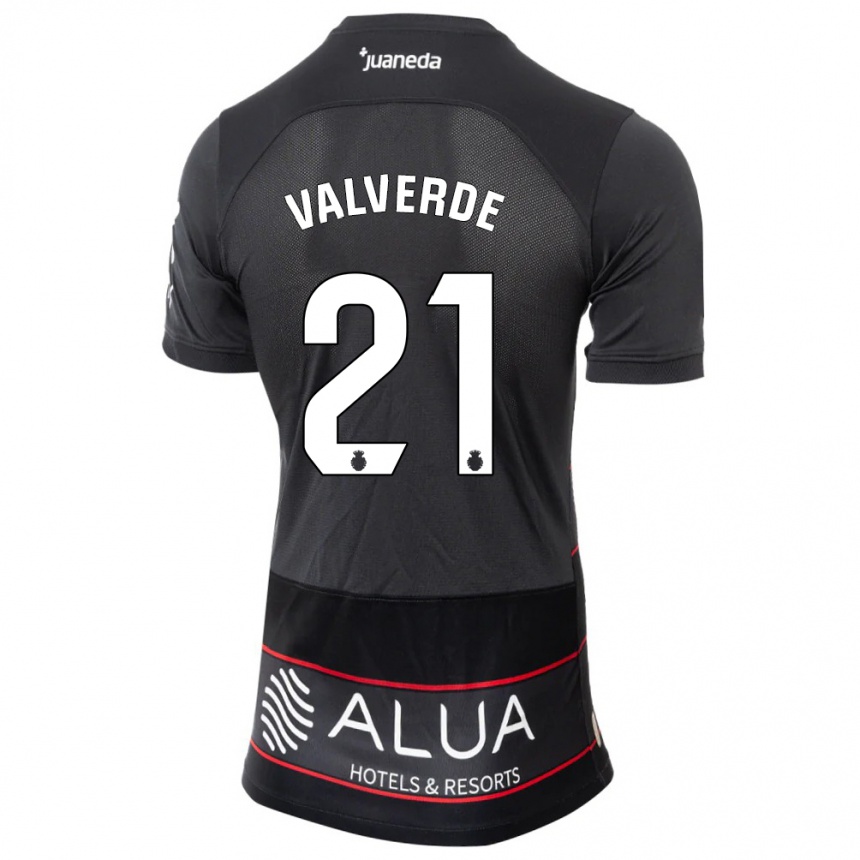 Niño Fútbol Camiseta David Valverde #21 Negro 2ª Equipación 2023/24 México