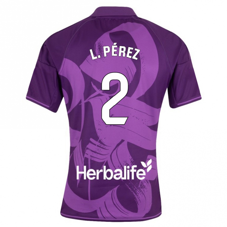 Niño Fútbol Camiseta Luis Pérez #2 Violeta 2ª Equipación 2023/24 México