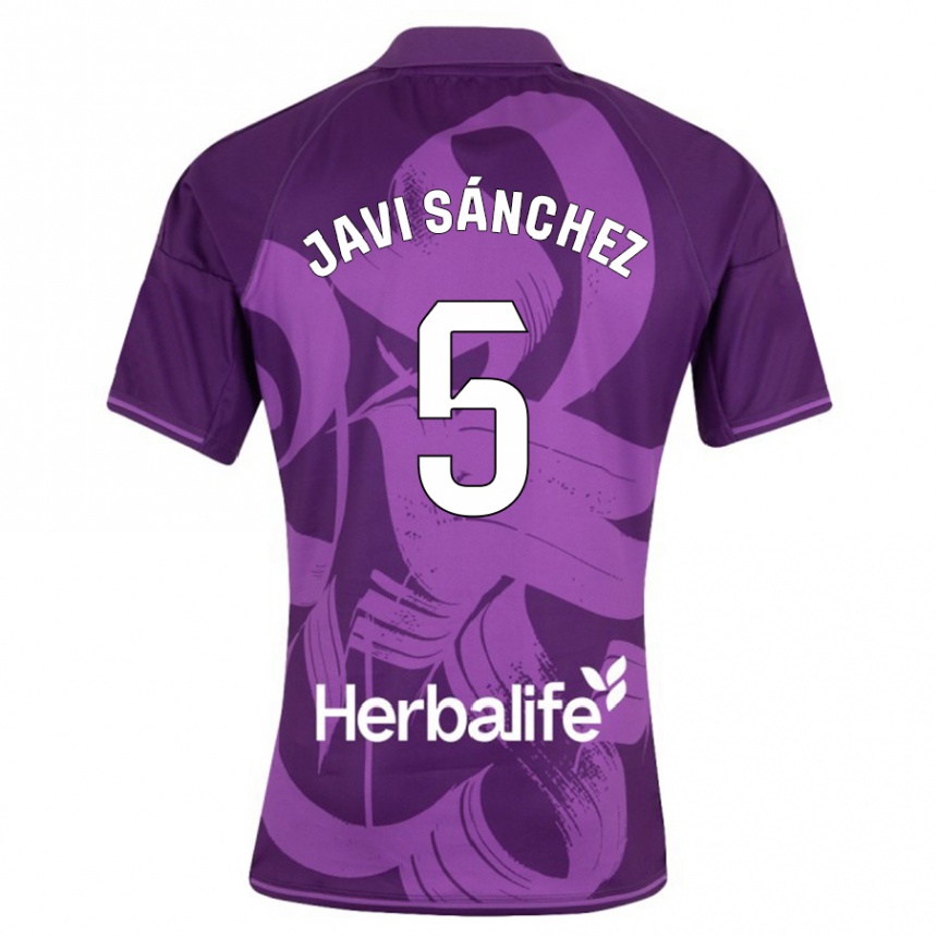 Niño Fútbol Camiseta Javi Sánchez #5 Violeta 2ª Equipación 2023/24 México