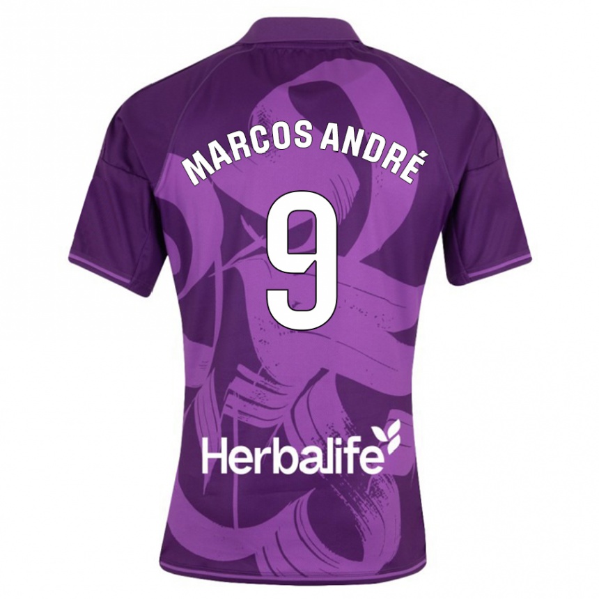 Niño Fútbol Camiseta Marcos André #9 Violeta 2ª Equipación 2023/24 México