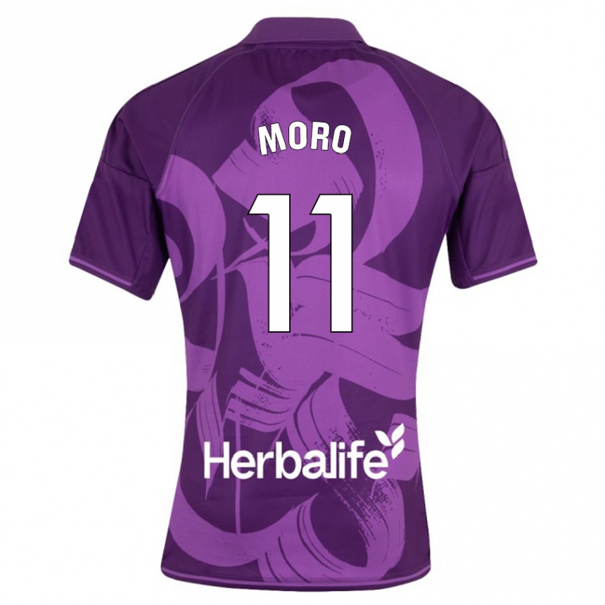 Niño Fútbol Camiseta Raúl Moro #11 Violeta 2ª Equipación 2023/24 México