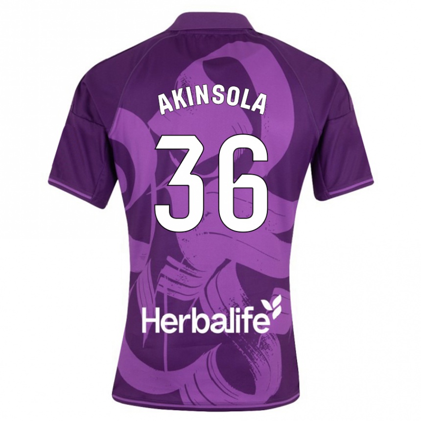 Niño Fútbol Camiseta Tunde Akinsola #36 Violeta 2ª Equipación 2023/24 México