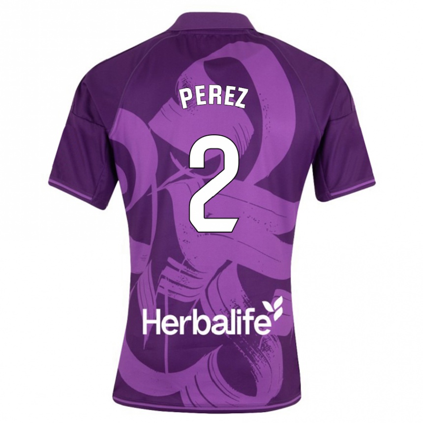 Niño Fútbol Camiseta Iker Pérez #2 Violeta 2ª Equipación 2023/24 México