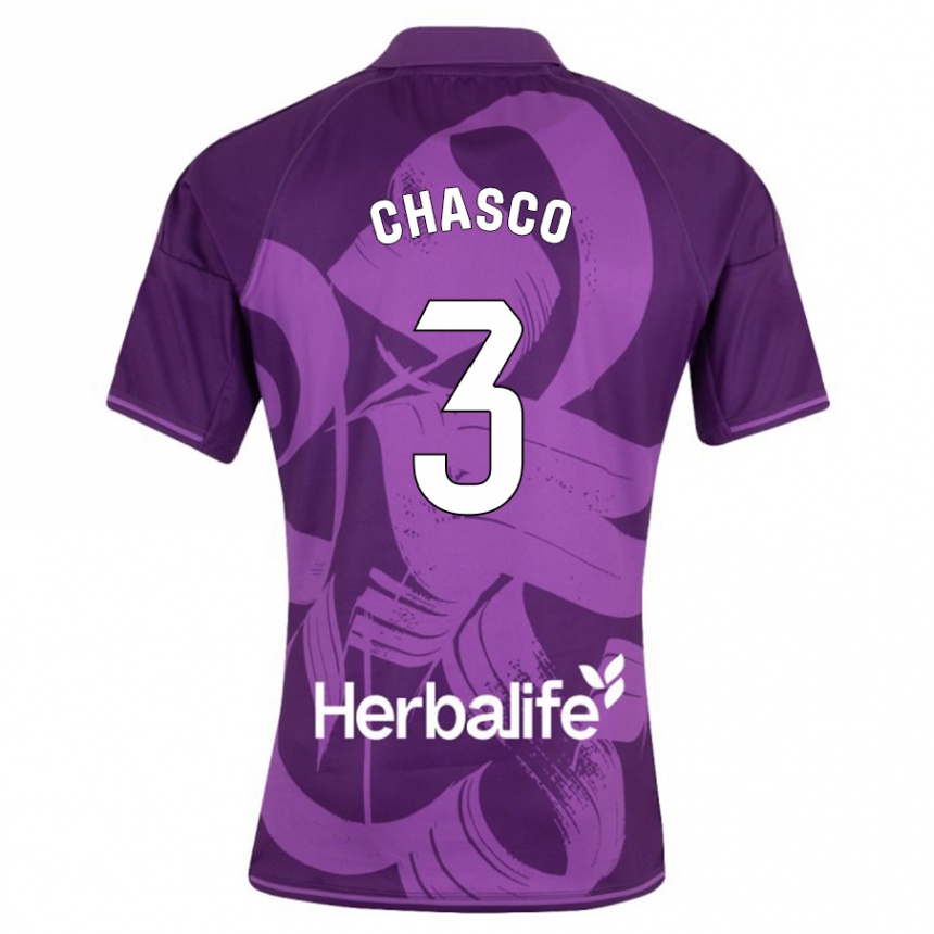 Niño Fútbol Camiseta Raúl Chasco #3 Violeta 2ª Equipación 2023/24 México