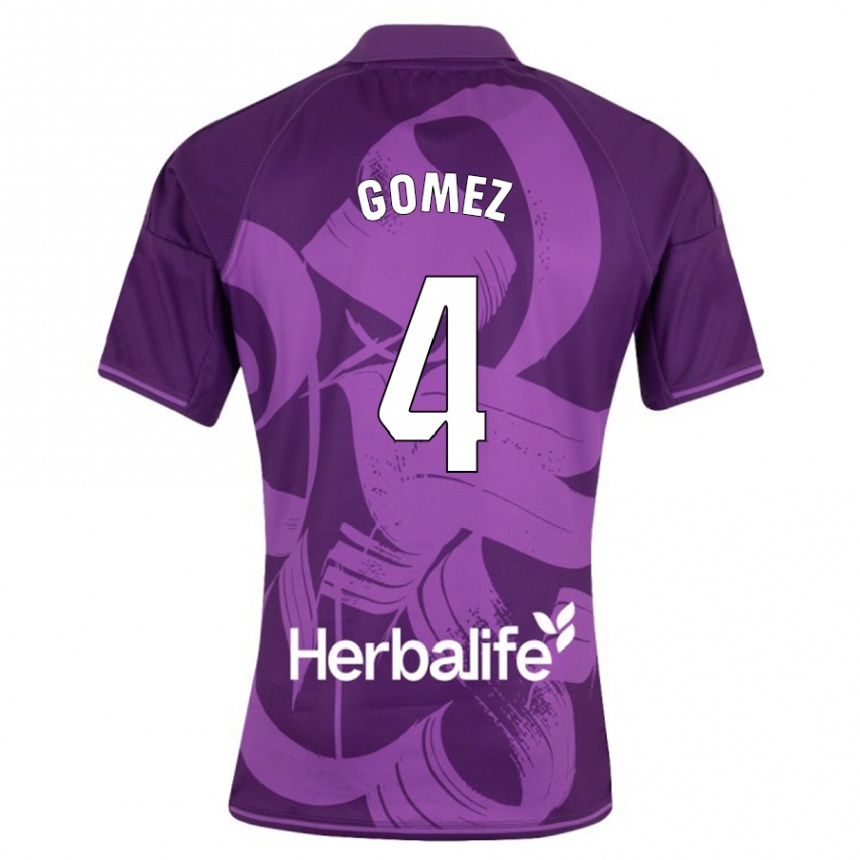 Niño Fútbol Camiseta Adrián Gómez #4 Violeta 2ª Equipación 2023/24 México