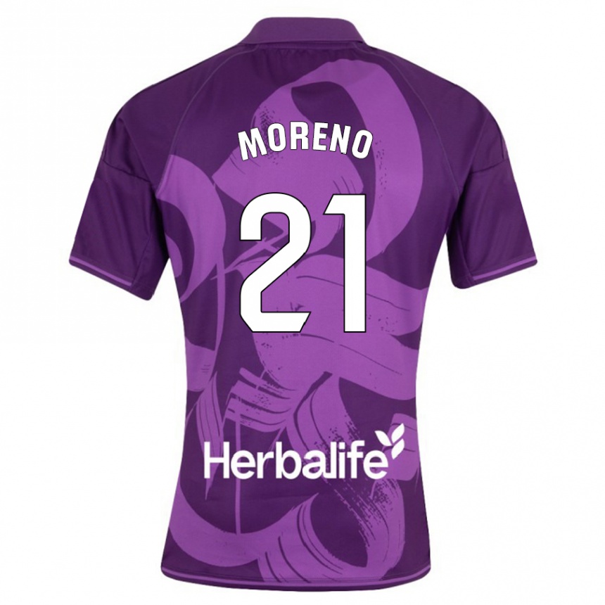 Niño Fútbol Camiseta Xavi Moreno #21 Violeta 2ª Equipación 2023/24 México