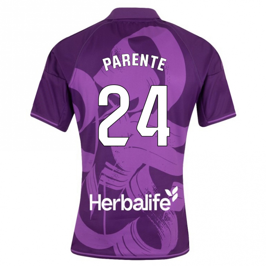 Niño Fútbol Camiseta Iago Parente #24 Violeta 2ª Equipación 2023/24 México