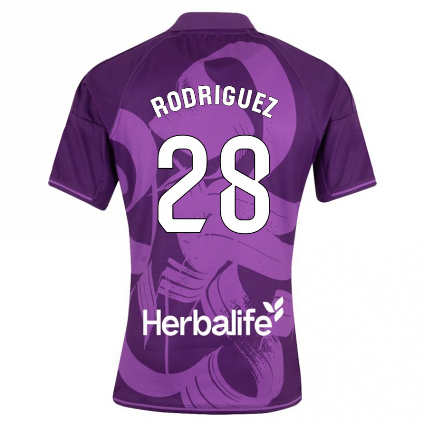 Niño Fútbol Camiseta Yago Rodríguez #28 Violeta 2ª Equipación 2023/24 México