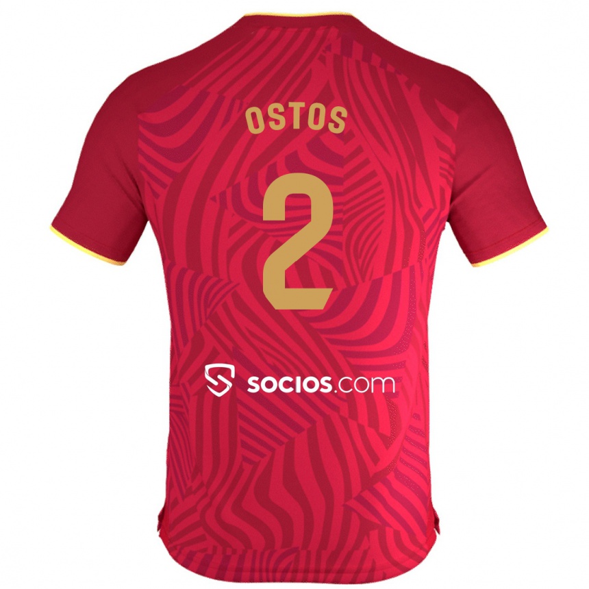 Niño Fútbol Camiseta Fran Ostos #2 Rojo 2ª Equipación 2023/24 México