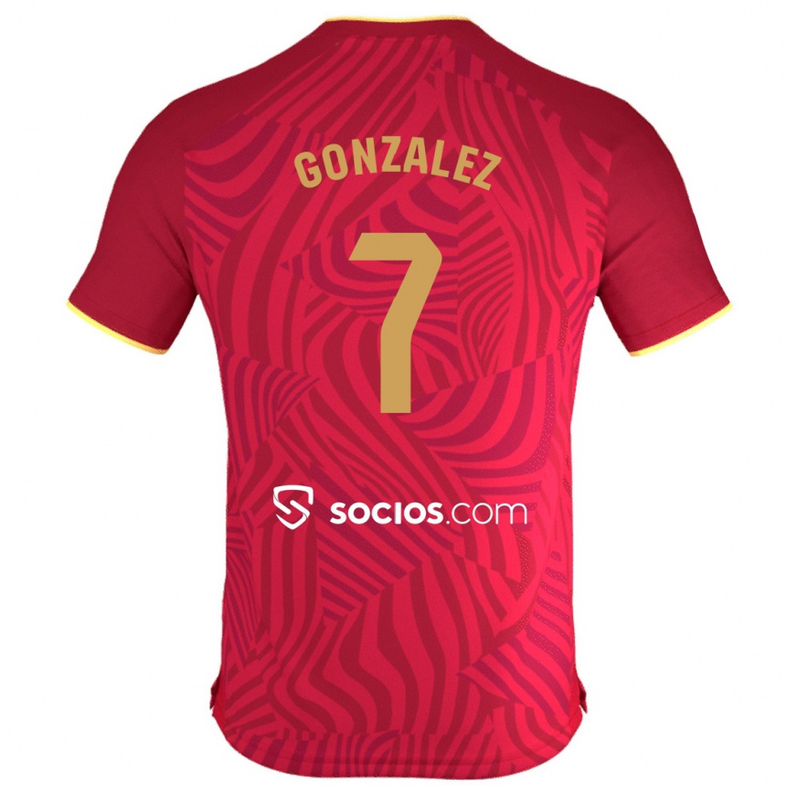 Niño Fútbol Camiseta Juan González #7 Rojo 2ª Equipación 2023/24 México