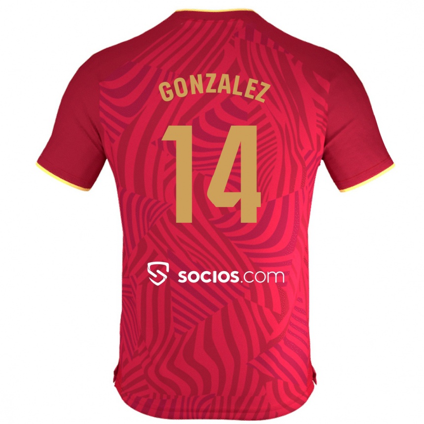 Niño Fútbol Camiseta Alberto González #14 Rojo 2ª Equipación 2023/24 México