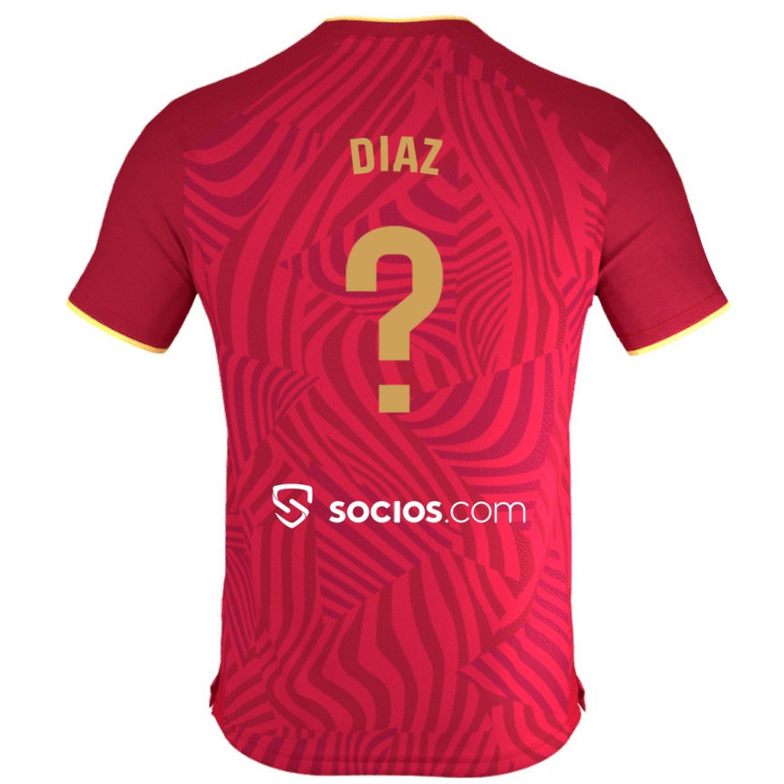 Niño Fútbol Camiseta Álvaro Díaz #0 Rojo 2ª Equipación 2023/24 México