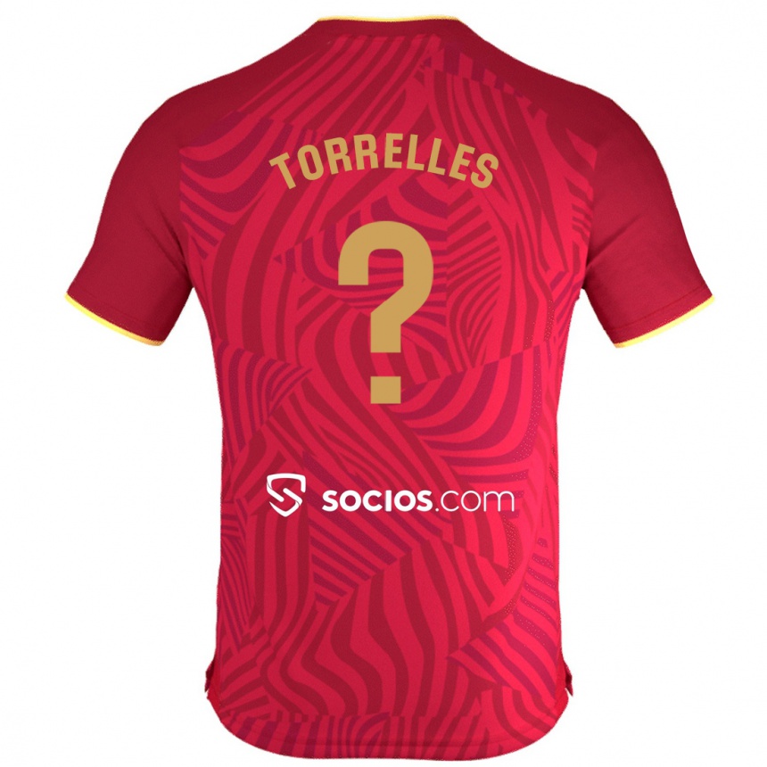 Niño Fútbol Camiseta Genís Torrelles #0 Rojo 2ª Equipación 2023/24 México