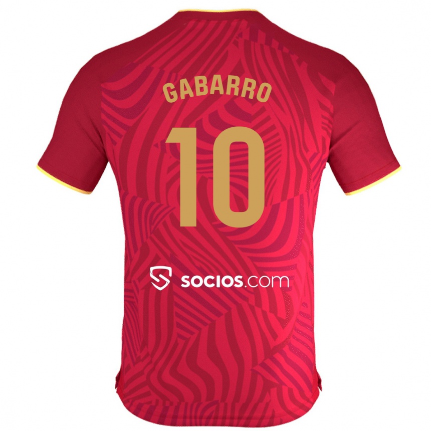 Niño Fútbol Camiseta María Inmaculada Gabarro Romero #10 Rojo 2ª Equipación 2023/24 México