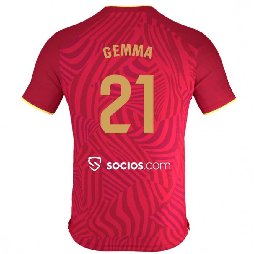 Niño Fútbol Camiseta Gemma Gili Giner #21 Rojo 2ª Equipación 2023/24 México