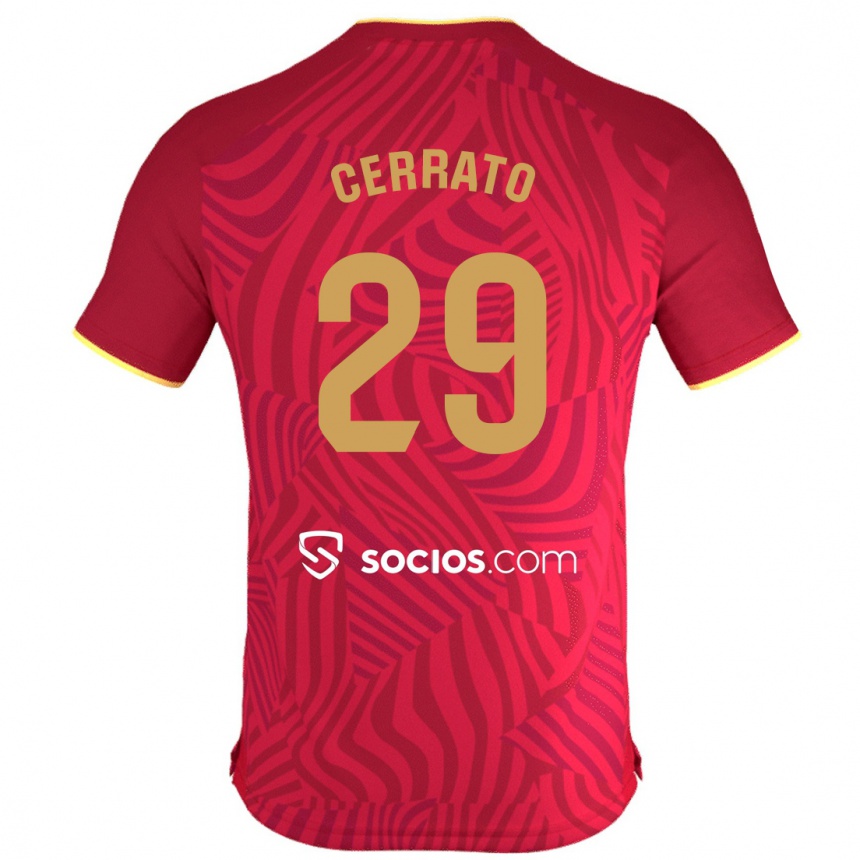 Niño Fútbol Camiseta Alba Cerrato Izquierdo #29 Rojo 2ª Equipación 2023/24 México