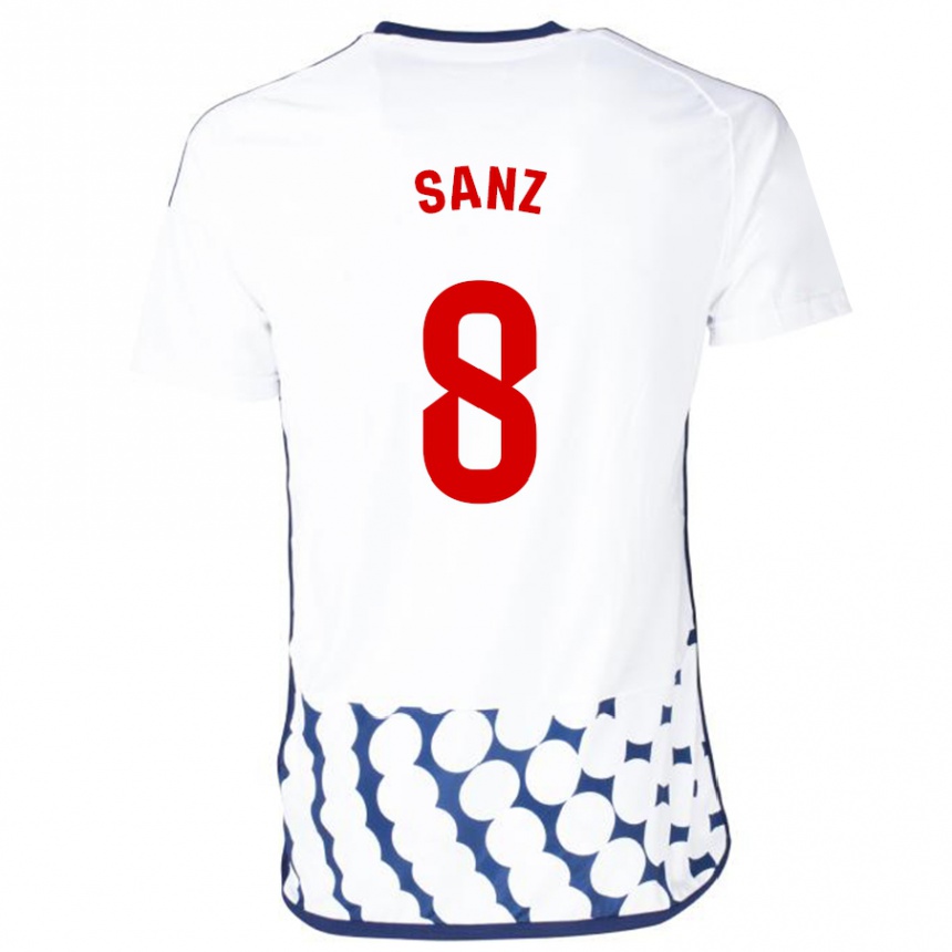 Niño Fútbol Camiseta Álvaro Sanz #8 Blanco 2ª Equipación 2023/24 México