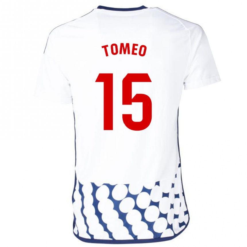 Niño Fútbol Camiseta Pablo Tomeo #15 Blanco 2ª Equipación 2023/24 México