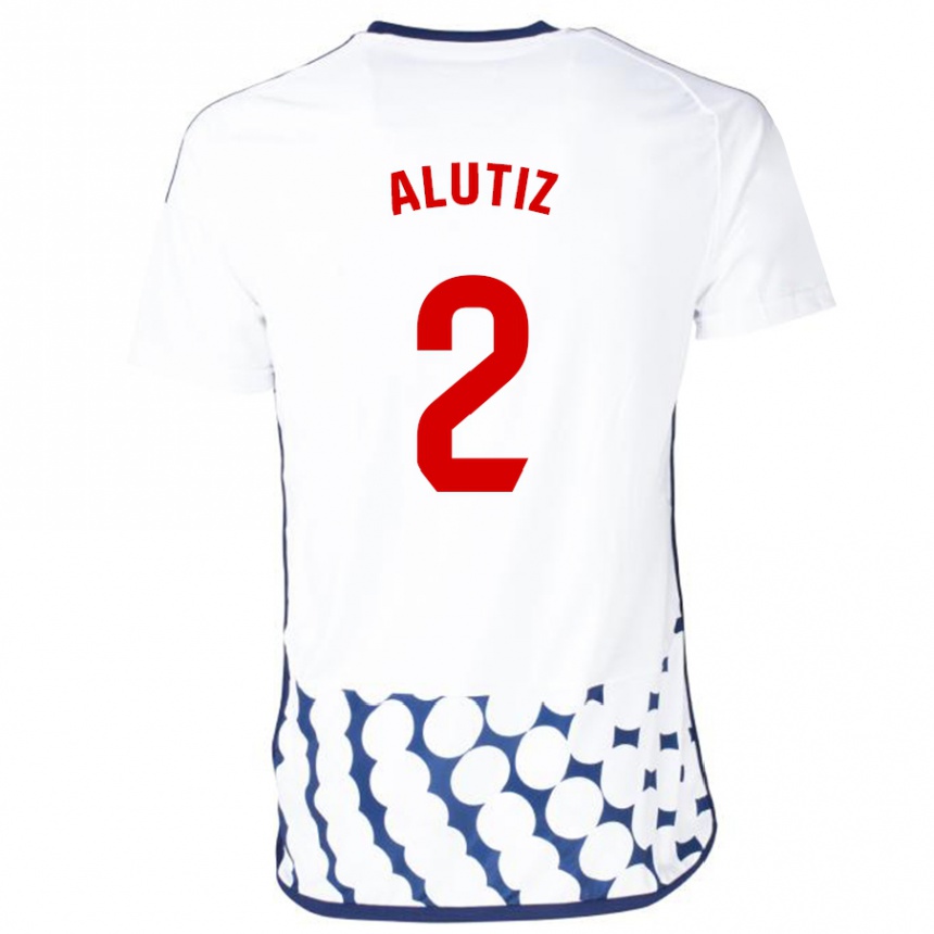 Niño Fútbol Camiseta Hodei Alutiz #2 Blanco 2ª Equipación 2023/24 México