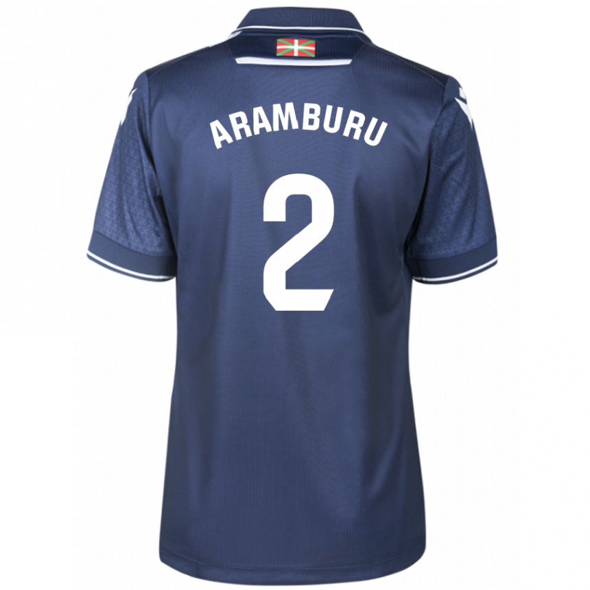 Niño Fútbol Camiseta Jon Aramburu #2 Armada 2ª Equipación 2023/24 México