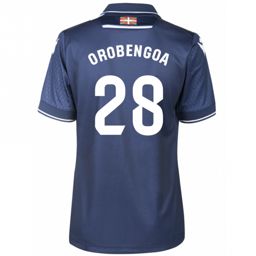 Niño Fútbol Camiseta Ekain Orobengoa #28 Armada 2ª Equipación 2023/24 México