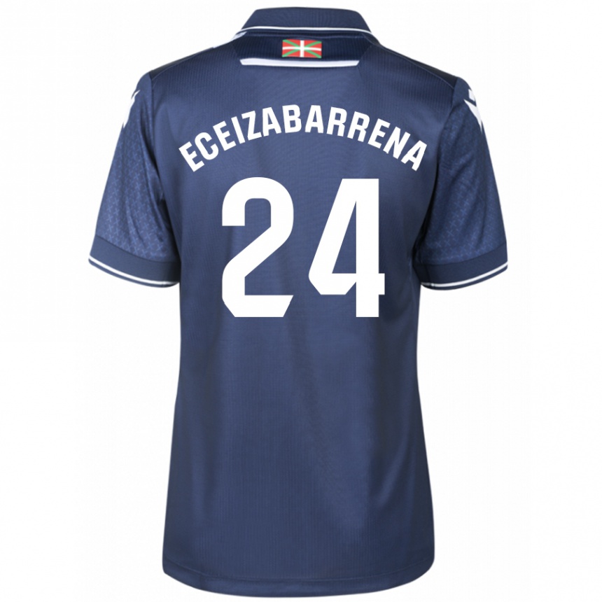 Niño Fútbol Camiseta Jon Eceizabarrena #24 Armada 2ª Equipación 2023/24 México