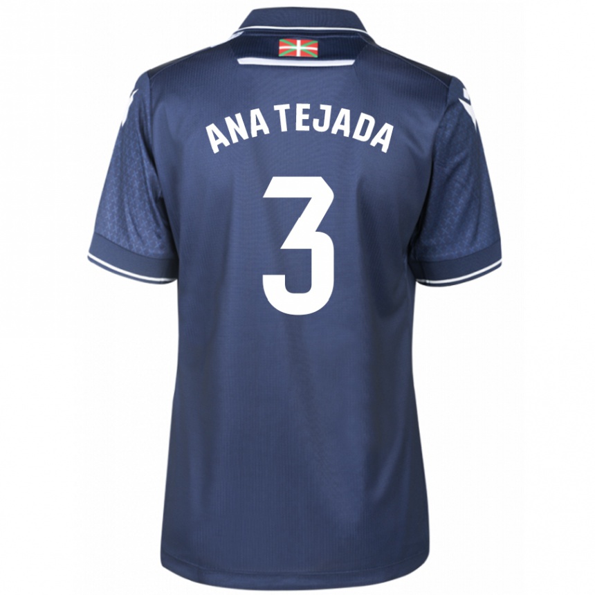 Niño Fútbol Camiseta Ana Tejada Jiménez #3 Armada 2ª Equipación 2023/24 México