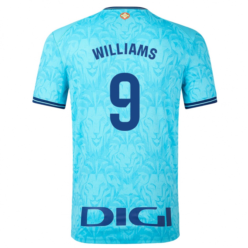 Niño Fútbol Camiseta Iñaki Williams #9 Cielo Azul 2ª Equipación 2023/24 México