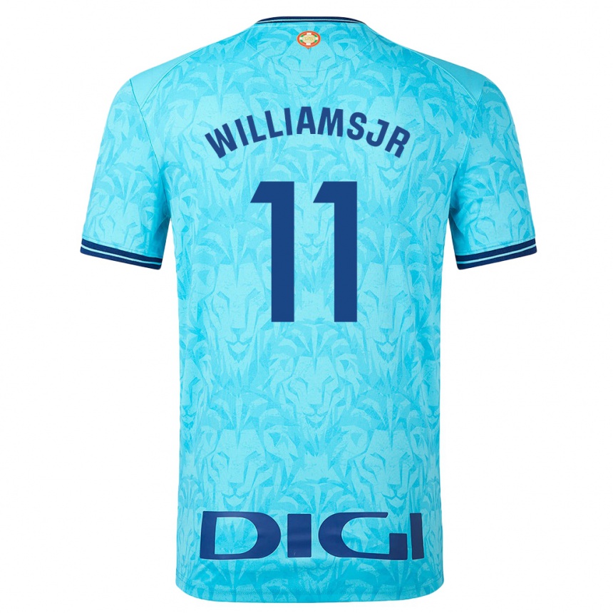 Niño Fútbol Camiseta Nico Williams #11 Cielo Azul 2ª Equipación 2023/24 México