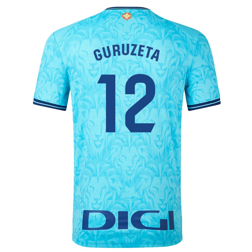 Niño Fútbol Camiseta Gorka Guruzeta #12 Cielo Azul 2ª Equipación 2023/24 México