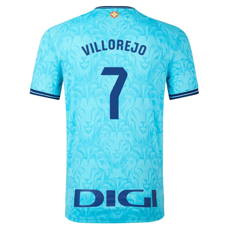 Niño Fútbol Camiseta Ardaitz Villorejo #7 Cielo Azul 2ª Equipación 2023/24 México