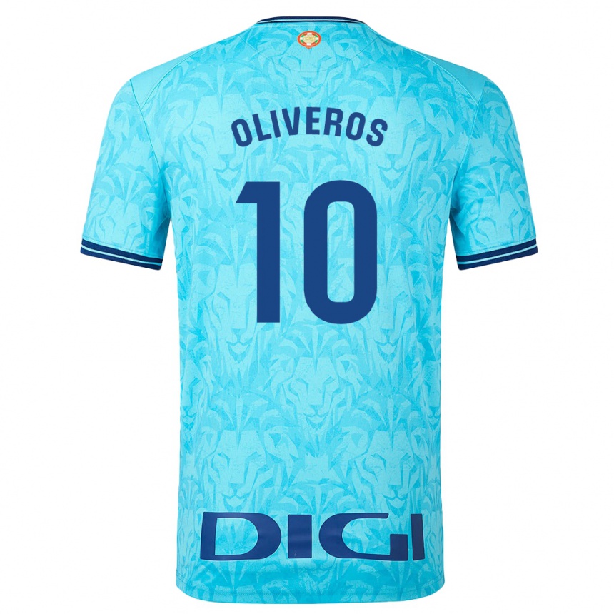 Niño Fútbol Camiseta Aimar Oliveros #10 Cielo Azul 2ª Equipación 2023/24 México