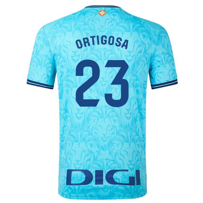 Niño Fútbol Camiseta Aritz Ortigosa #23 Cielo Azul 2ª Equipación 2023/24 México