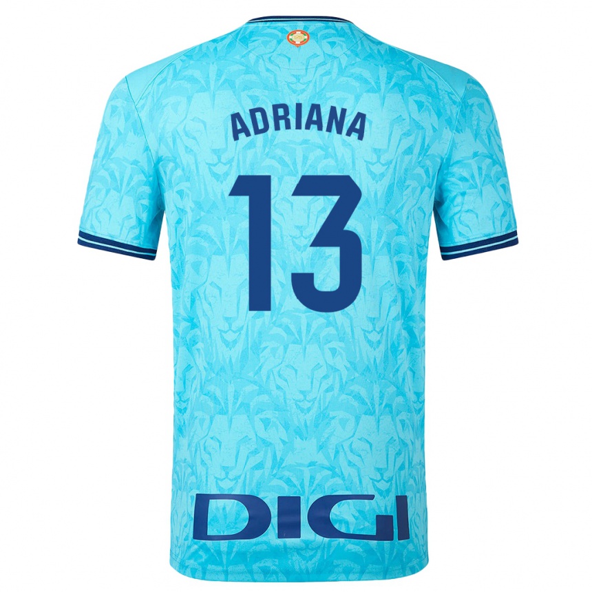 Niño Fútbol Camiseta Adriana Nanclares Romero #13 Cielo Azul 2ª Equipación 2023/24 México