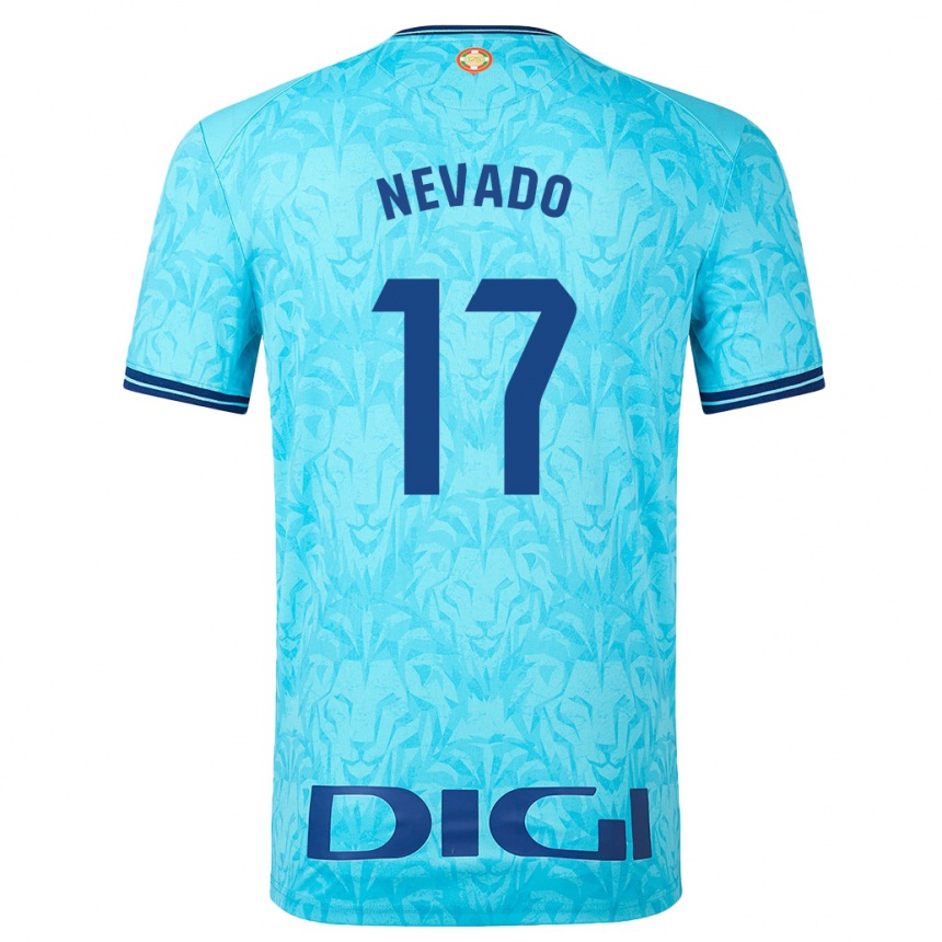 Niño Fútbol Camiseta Nerea Nevado Gómez #17 Cielo Azul 2ª Equipación 2023/24 México