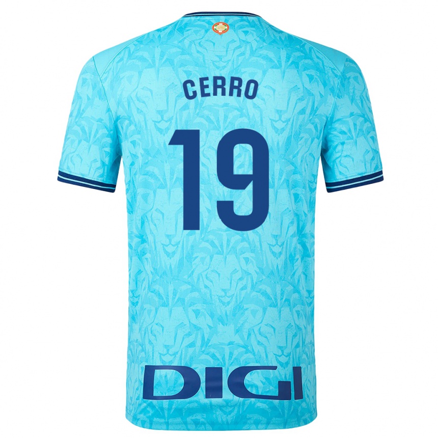 Niño Fútbol Camiseta Mariana Cerro Galán #19 Cielo Azul 2ª Equipación 2023/24 México