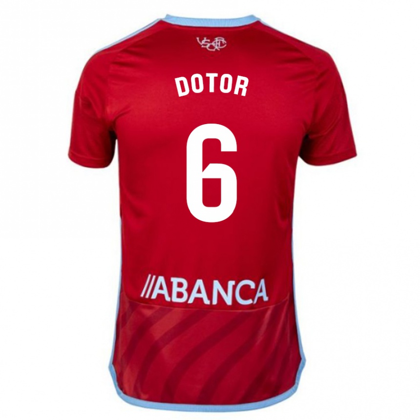 Niño Fútbol Camiseta Carlos Dotor #6 Rojo 2ª Equipación 2023/24 México