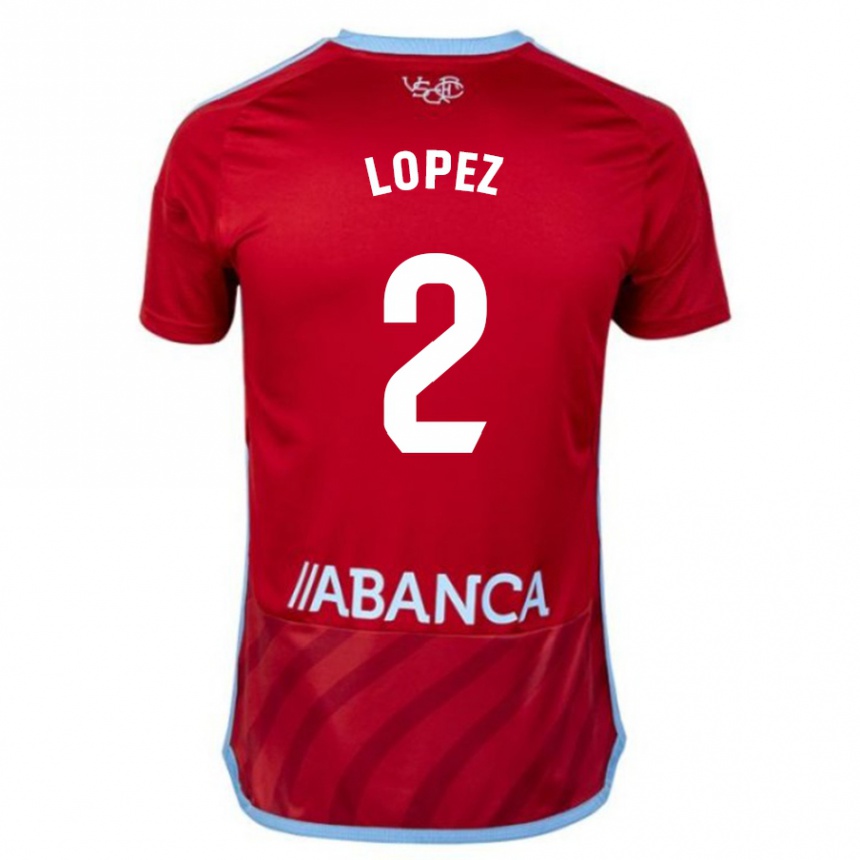 Niño Fútbol Camiseta Iván López #2 Rojo 2ª Equipación 2023/24 México