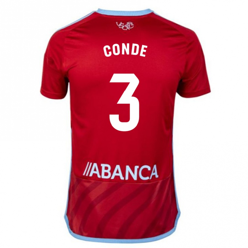 Niño Fútbol Camiseta Martín Conde #3 Rojo 2ª Equipación 2023/24 México