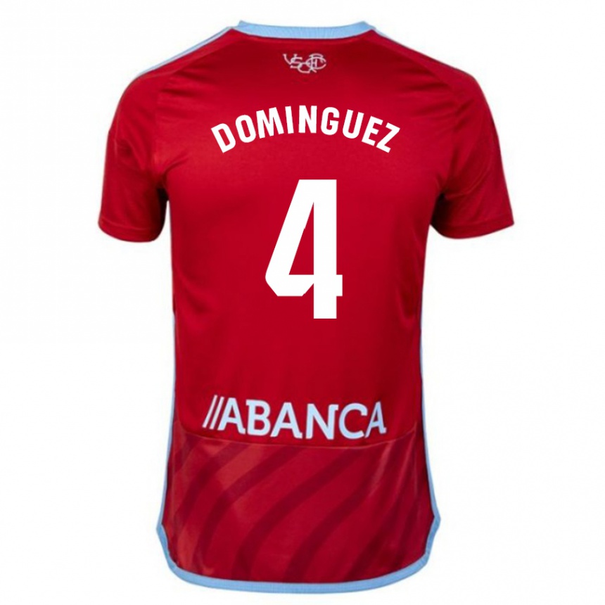 Niño Fútbol Camiseta Javi Domínguez #4 Rojo 2ª Equipación 2023/24 México