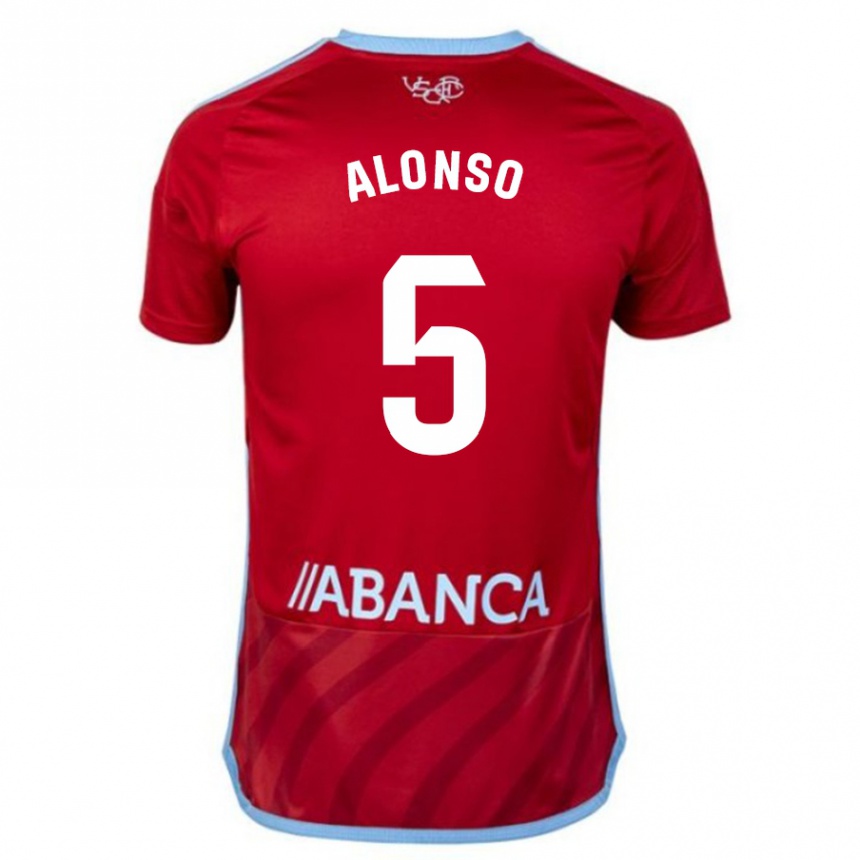 Niño Fútbol Camiseta Gael Alonso #5 Rojo 2ª Equipación 2023/24 México