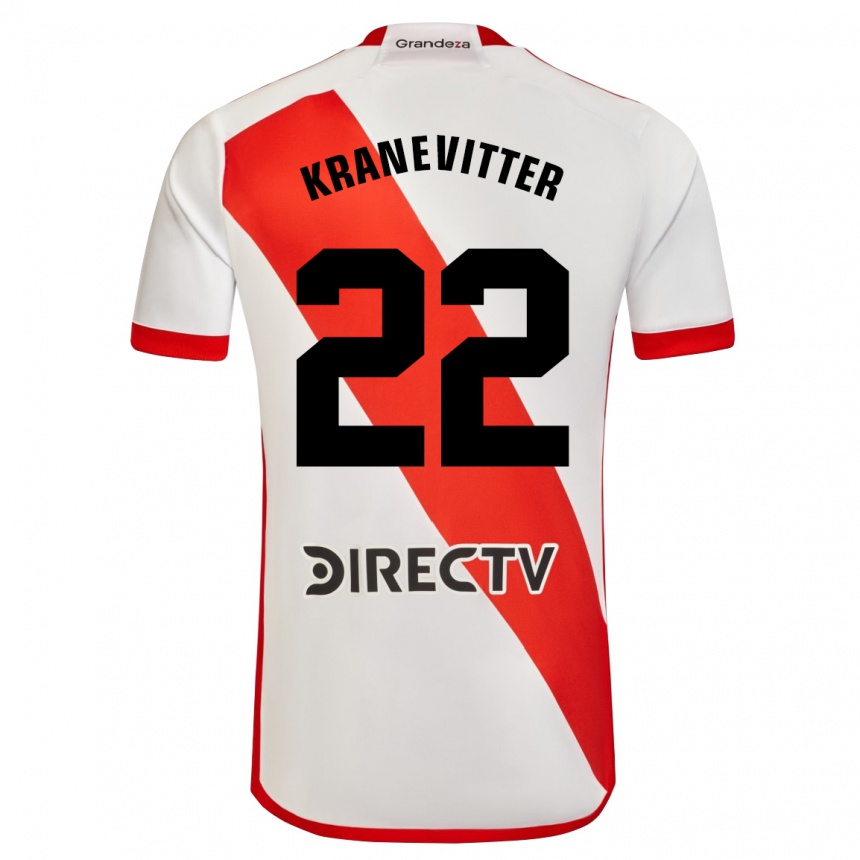 Hombre Fútbol Camiseta Matias Kranevitter #22 Blanco Rojo 1ª Equipación 2023/24 México