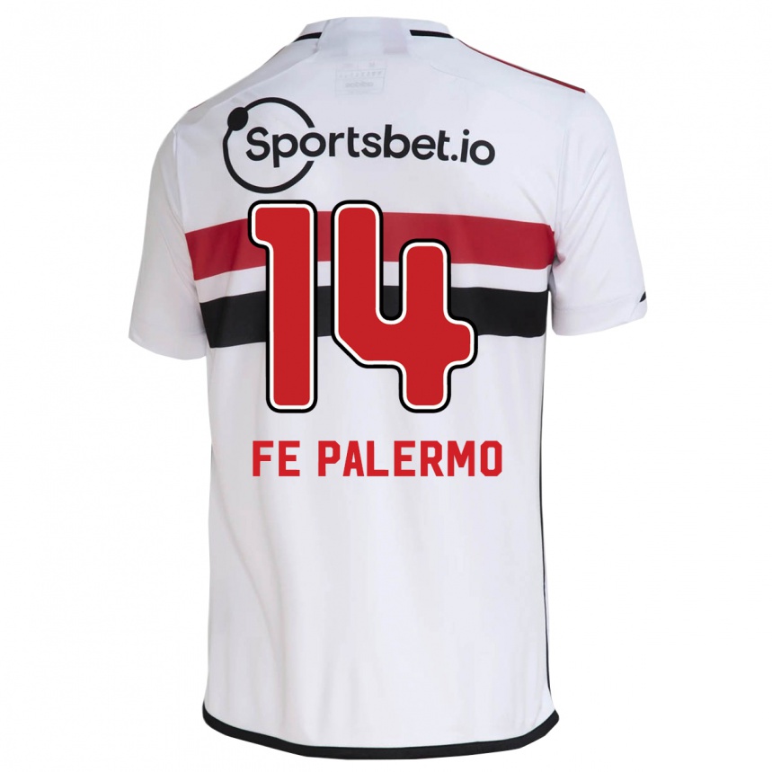 Hombre Fútbol Camiseta Fe Palermo #14 Blanco 1ª Equipación 2023/24 México