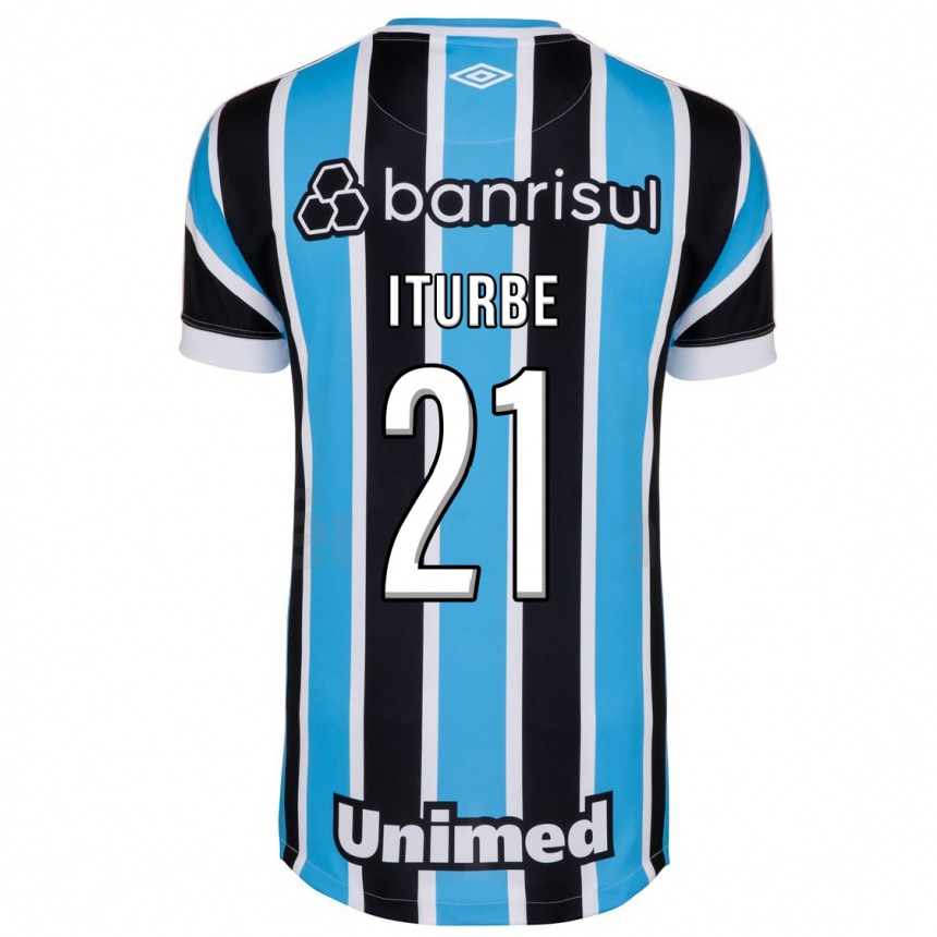 Hombre Fútbol Camiseta Juan Iturbe #21 Azul 1ª Equipación 2023/24 México